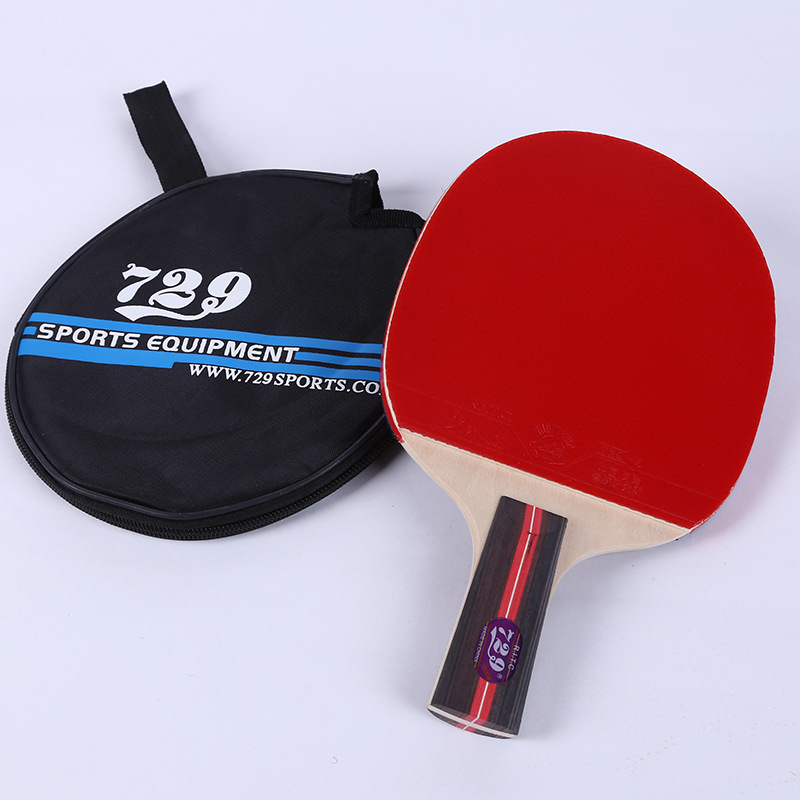 新款729-1000#乒乓球拍正胶5层纯木板训练用成品拍单只支装含拍包详情图4