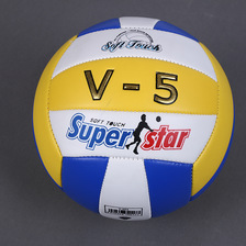 厂家直销5号VB502 发泡PVC机缝充气排球缠纱内胆中小学生训练用球