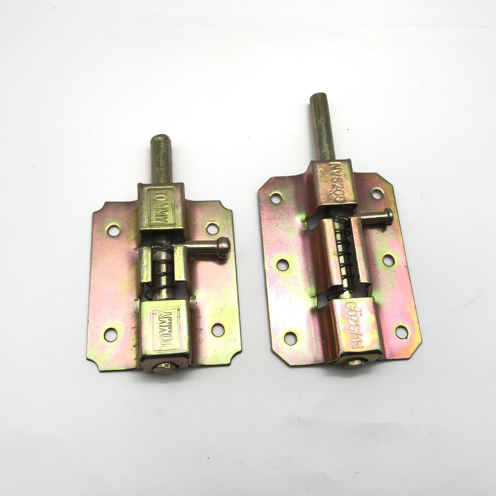Spring self-ejecting bolt iron plated color zinc safe and reliable quality assurance