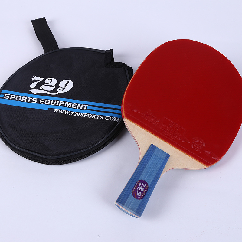 新款729-1000#乒乓球拍正胶5层纯木板训练用成品拍单只支装含拍包详情图3
