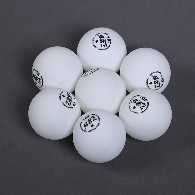 新款729一星乒乓球40mm+无缝塑料乒乓球馆比赛训练用100只装白色
