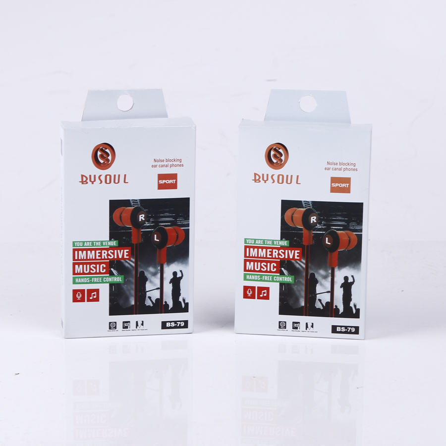 The BS-79 mobile phone headphones with microphone can be used to listen to music and answer voice calls