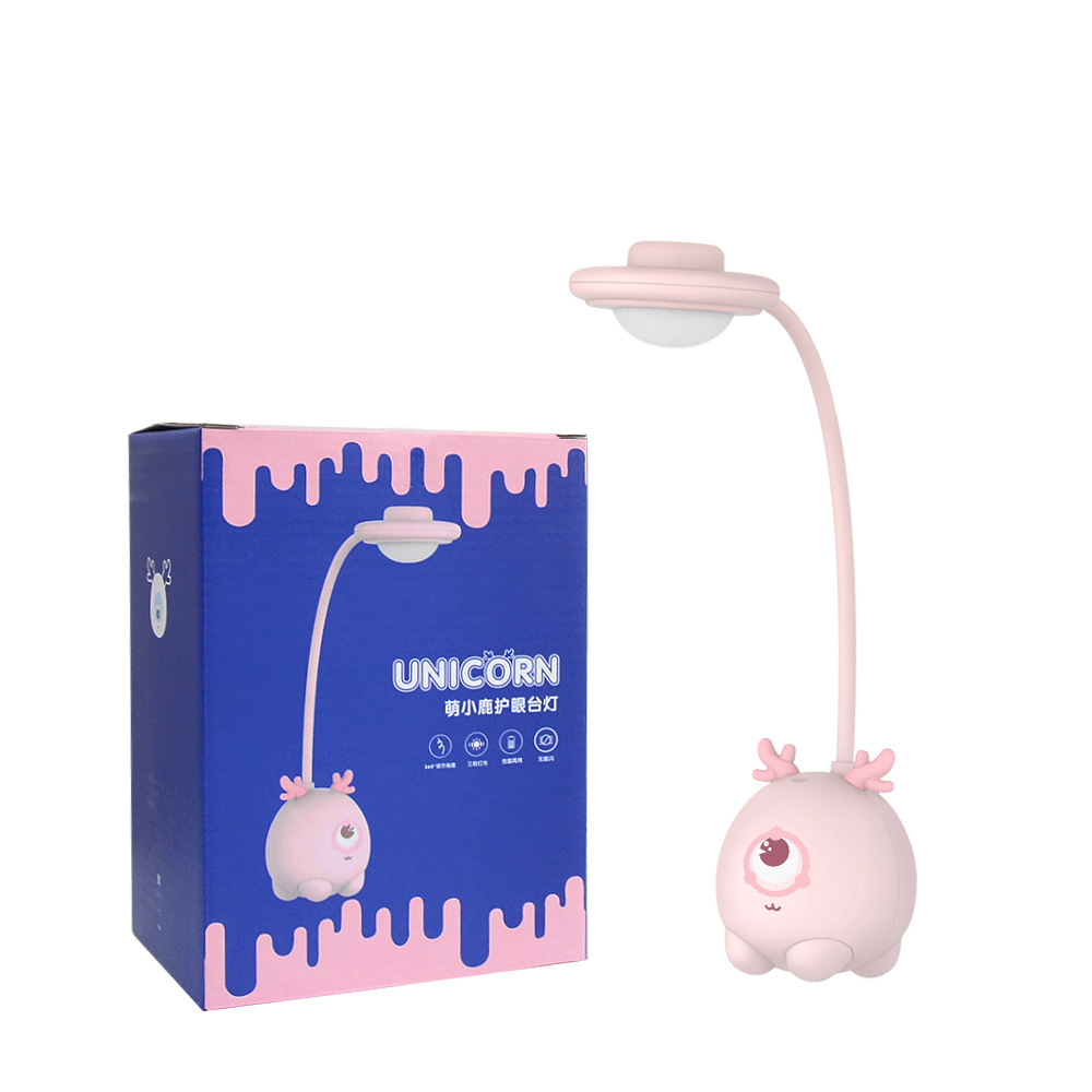 Cartoon children's eye-protecting desk lamp usb, cute little deer, student dormitory bedroom bedside touch LED night light Application Scenario