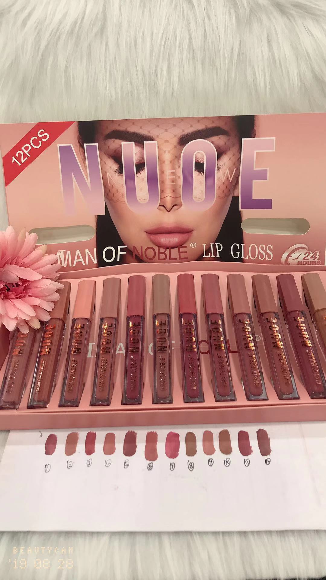 2019年新款化妆品彩妆IMAN OF NOBLE 品牌口红唇釉套装12支产品图