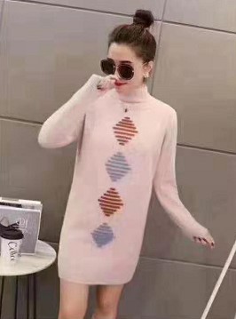 女式貂绒衫实物图