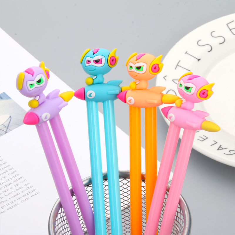 Japan and South Korea creative cartoon rocket kid pen-copy to pen students creative neutral pen wholesale pen-copy wholesale