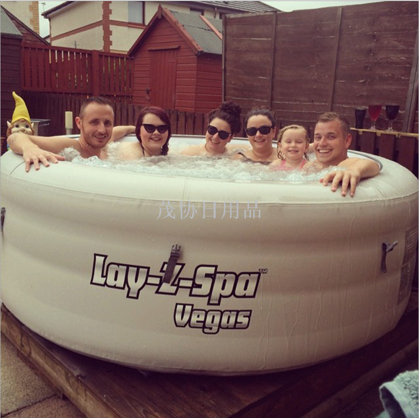 Large adult spa swimming pool, home thickened heated folding children's bath tub, inflatable bathtub, bathing basin details Picture