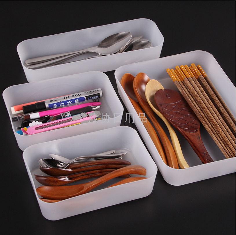Drawer storage box Japanese drawer tableware organizer box multi-purpose classification box desktop utility box storage box large