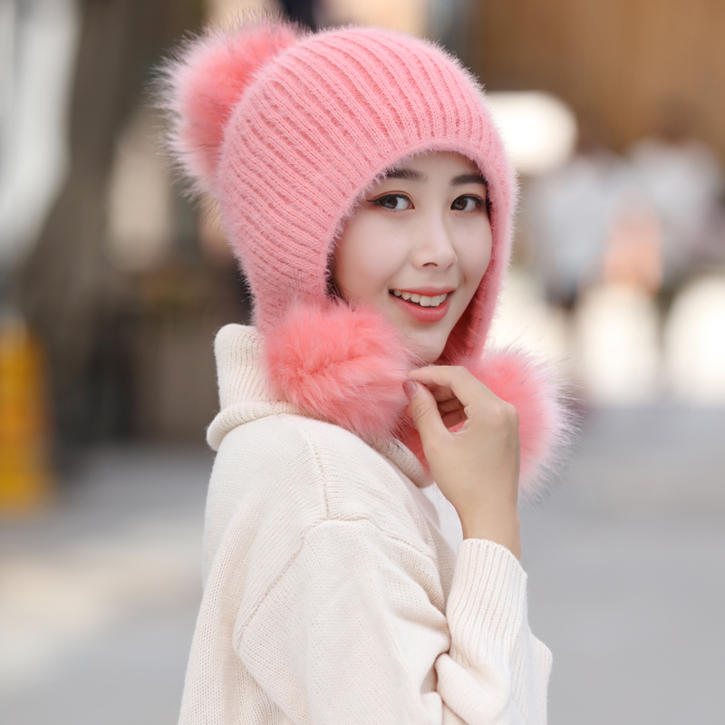 女士帽子韩国新款保暖休闲可爱针织帽子