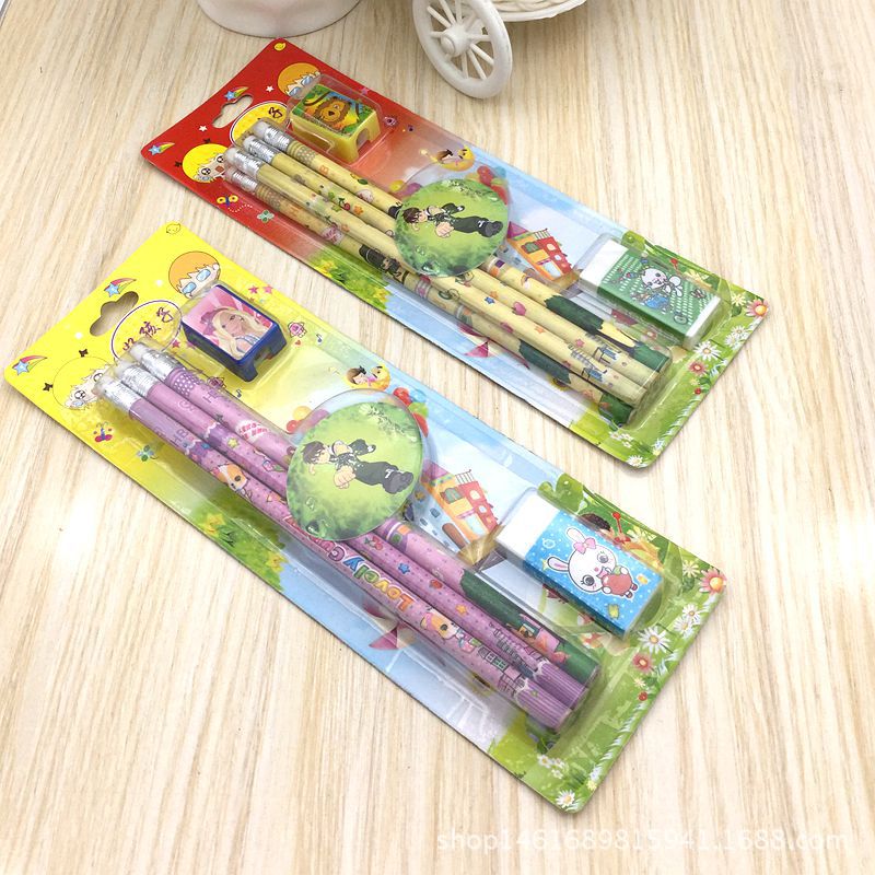 Factory Direct Sales Of 6 Pencils With Pencil Sharpener Eraser Value Set 2 Yuan Shop Hot Supply Wholesale Specification drawing