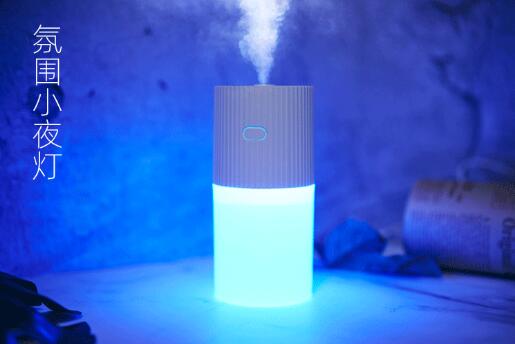 Night light cup humidifier, USB mini car humidifier, small water replenishment humidifier for office, bedroom, air conditioning room Item Picture