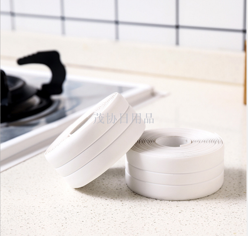Bathroom waterproof joint tape, beautiful double-creased white anti-mold tape, kitchen sink anti-mold tape