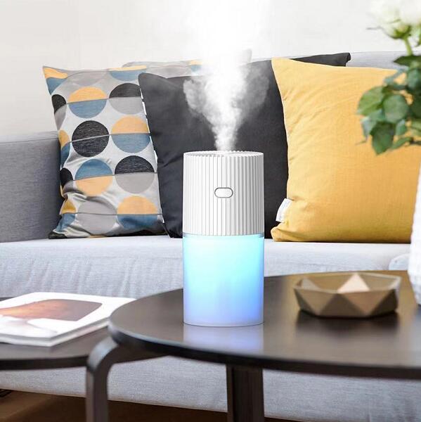 Night light cup humidifier, USB mini car humidifier, small water replenishment humidifier for office, bedroom, air conditioning room Specification image