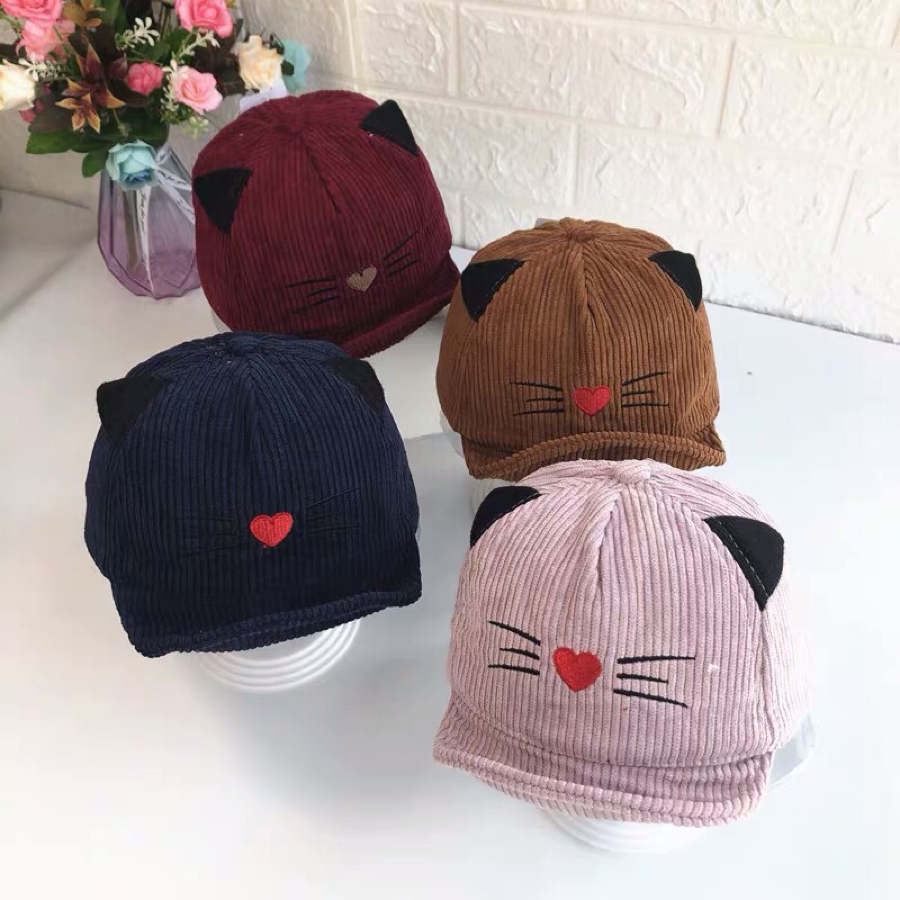 Yiwu Selection baby corduroy fall-winter cap men and women baby fall-winter warm hat children's hat thumbnail