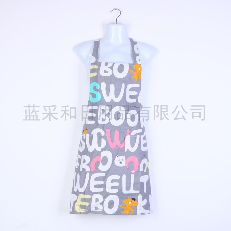 Yiwu quality kitchen apron, long-sleeved, waterproof and oil-proof, thickened, fashionable home cooking cover-up, waist wrap work clothes details Picture