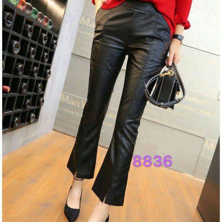 The manufacturer is clearing out the inventory of washed, matte leather wide-leg pants, flared pants and small ankles Specification image