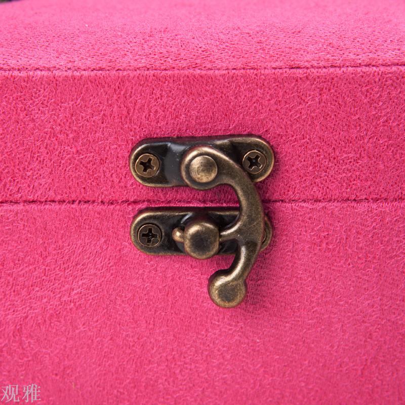 Guanya Velvet Small Square jewelry Box, Velvet jewelry Box, accessory storage box Item Picture