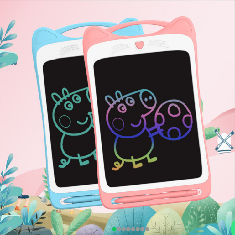 Good Write 8.5-inch color screen LCD handwriting tablet, radiation-free teaching all-in-one machine, cartoon big face cat doodle drawing board Specification image