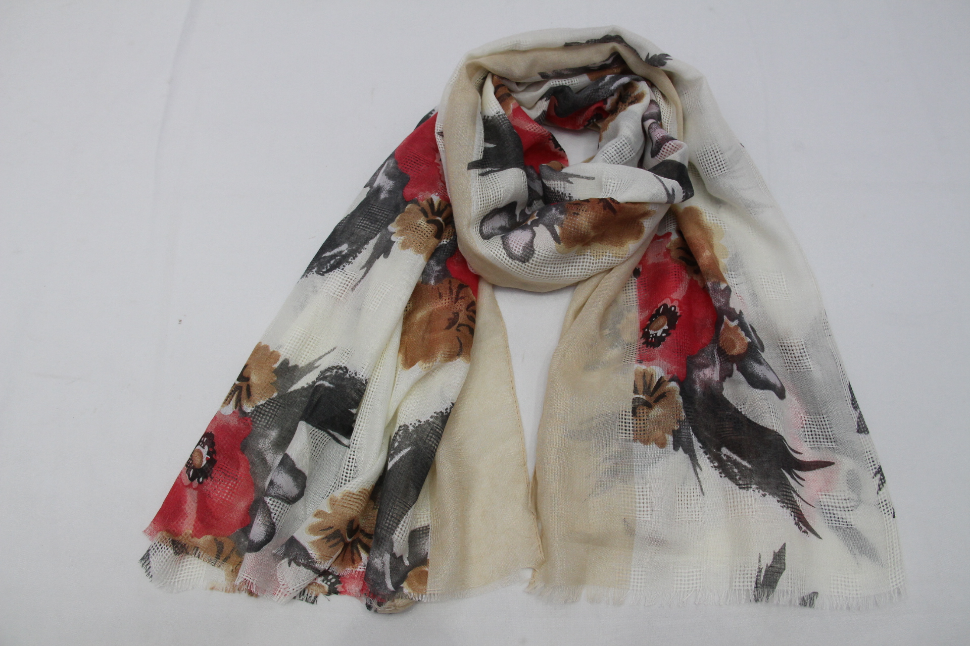 Cross-Border Hot Mesh Printed Scarf For Women Sunscreen Shawl Dual Use Silk Scarf For Women Foreign Trade details Picture