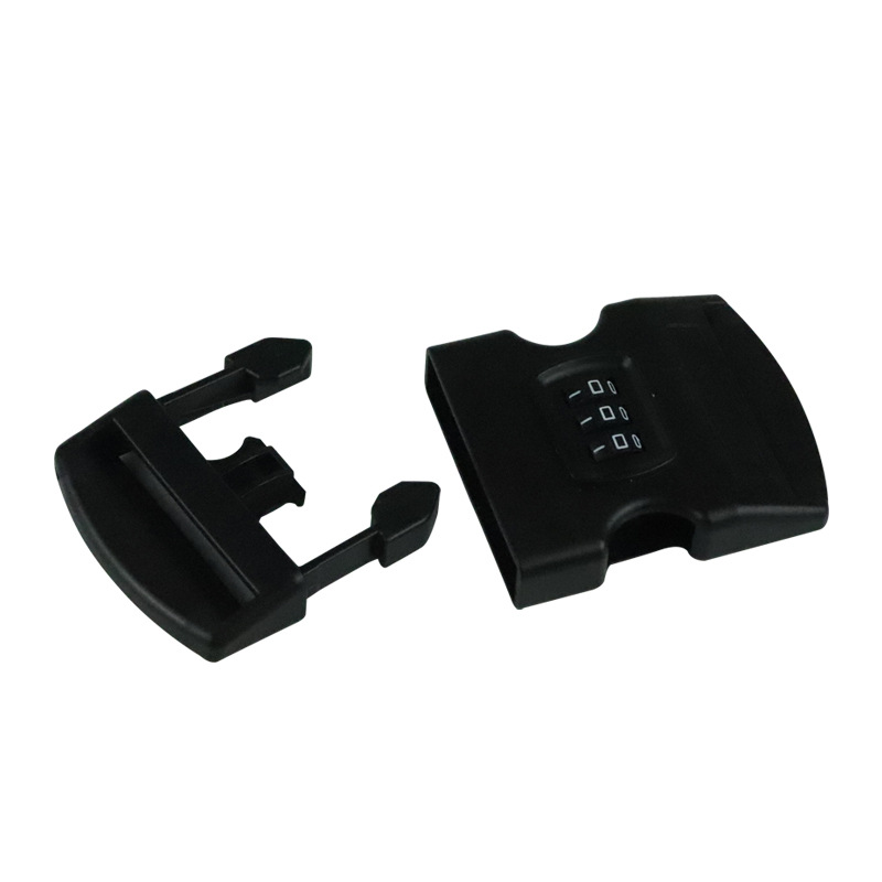 安全扣箱包扣背包扣厂家直销5cm三位密码塑料扣插扣书包扣密码锁