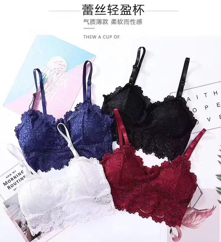 Lace beauty back bra bra breathable sports bra strappy vest top thumbnail