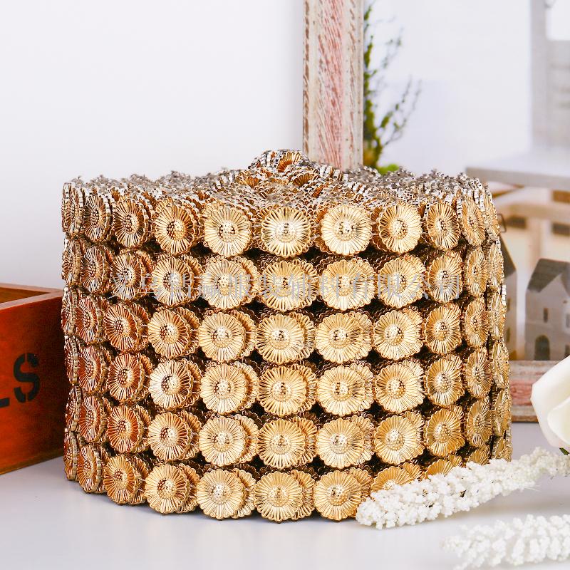 2019新品 6排金色菊花 线钻 排钻 饰品配件服装辅料产品图