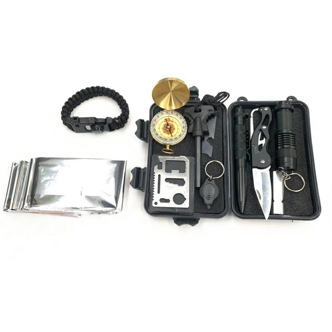 A5户外装备求生宝盒生存工具套装多功能野外急救盒SOS应急用品细节图