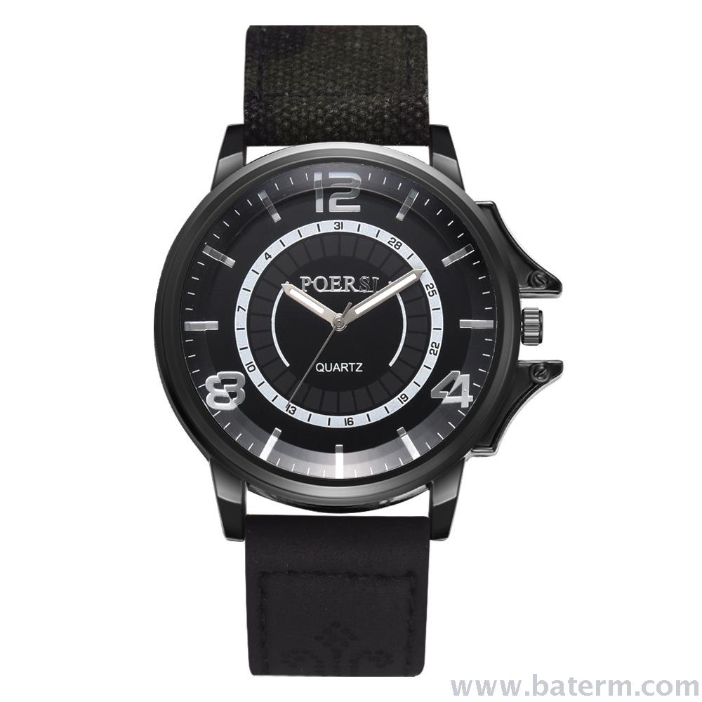 Moda venta caliente casual gran dial simple bar spike 4,8 cinturón para hombres reloj de cuarzo