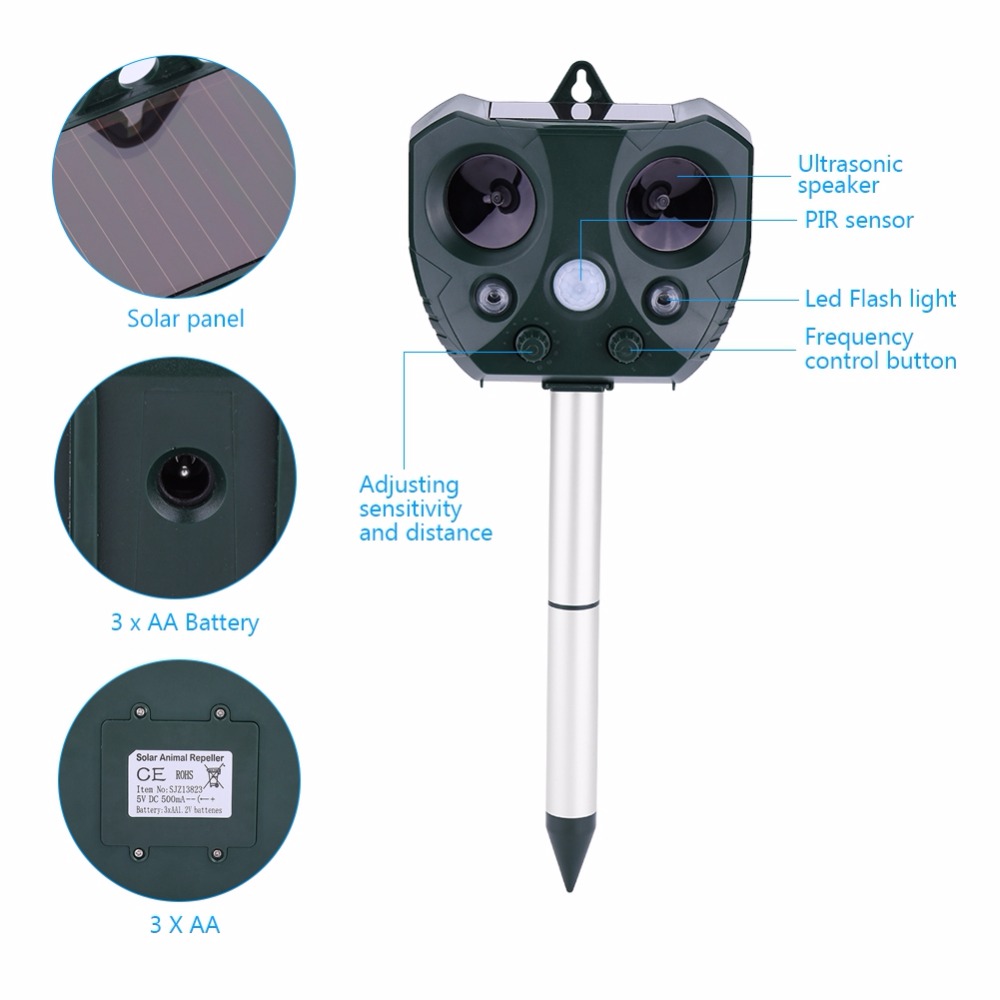 جهاز طرد للثعابين للحيوانات ومطاردة للقطط وطرد للكلاب Specification image
