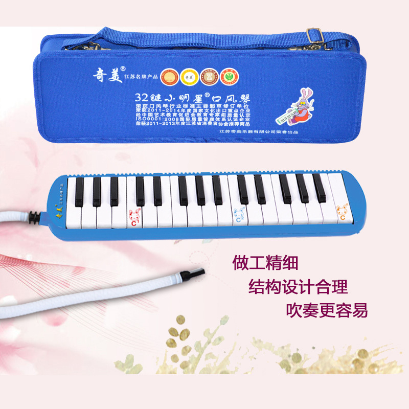 奇美32键口风琴小明星小美女学生儿童初学专业演奏乐器蓝色粉色细节图