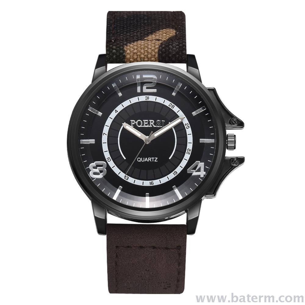 Moda venta caliente casual gran dial simple bar spike 4,8 cinturón para hombres reloj de cuarzo Specification image