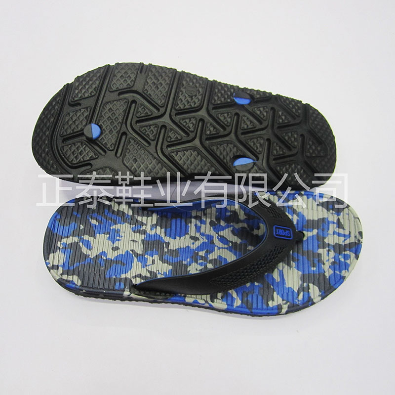 Custom-made LOGO flat EVA injection-molded men's summer flip-flops with flip-flops Specification image