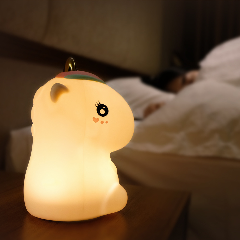 Dudu Beast Silicone Night Light usb charging Atmosphere Bedside night light Creative Gift Children Cartoon cute Pet Desk Lamp Specification image