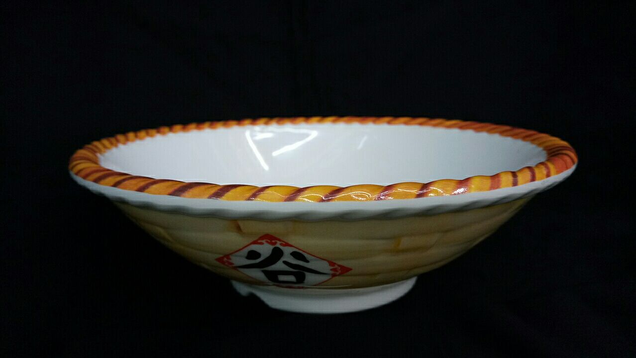 Nostalgic farmhouse A5 melamine bamboo 7 inches thin rice bowl