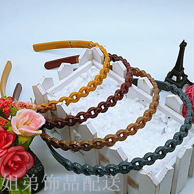 Korean version of light plate dark frosted head hoop head clip series details Picture