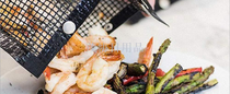 Black grill high temperature resistant bag grill mesh bag breathable grill bag non-stick mesh bag 22*27cm