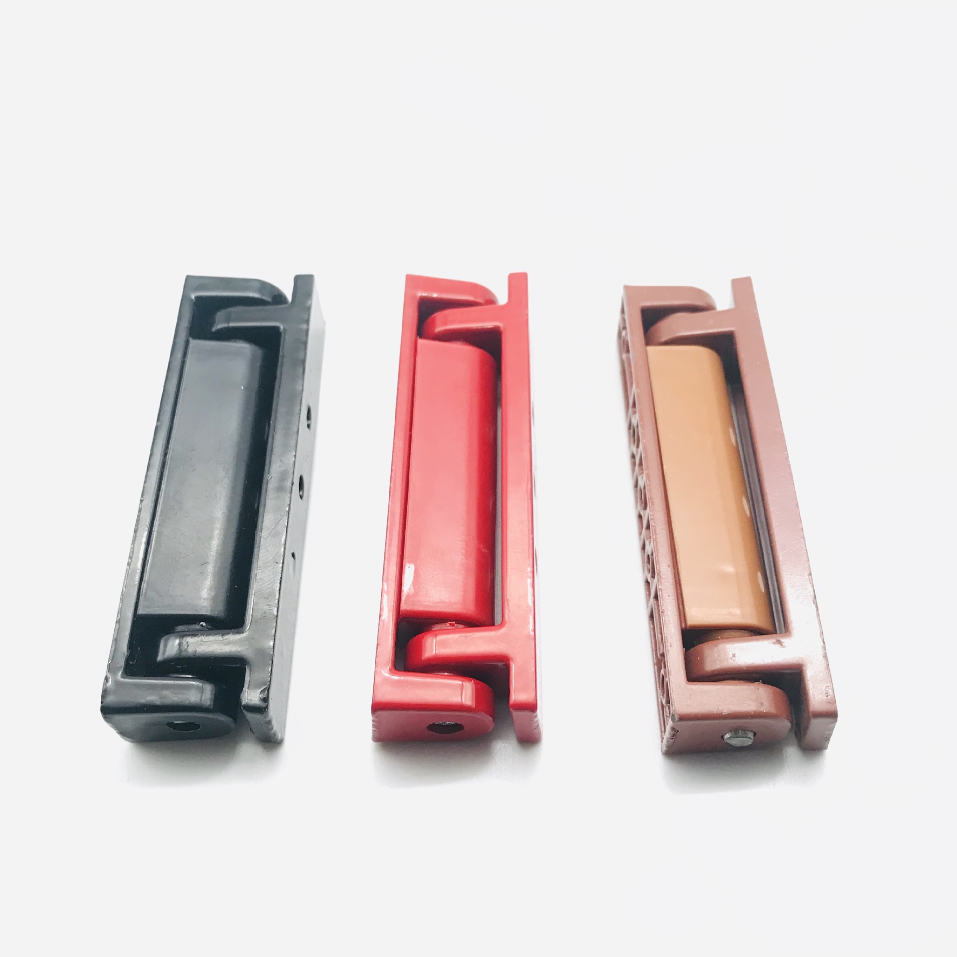 Zinc Alloy Coffee-Colored Cabinet Door, 8 Cm Double-Sided Hinge, Aluminum Alloy Plastic details Picture