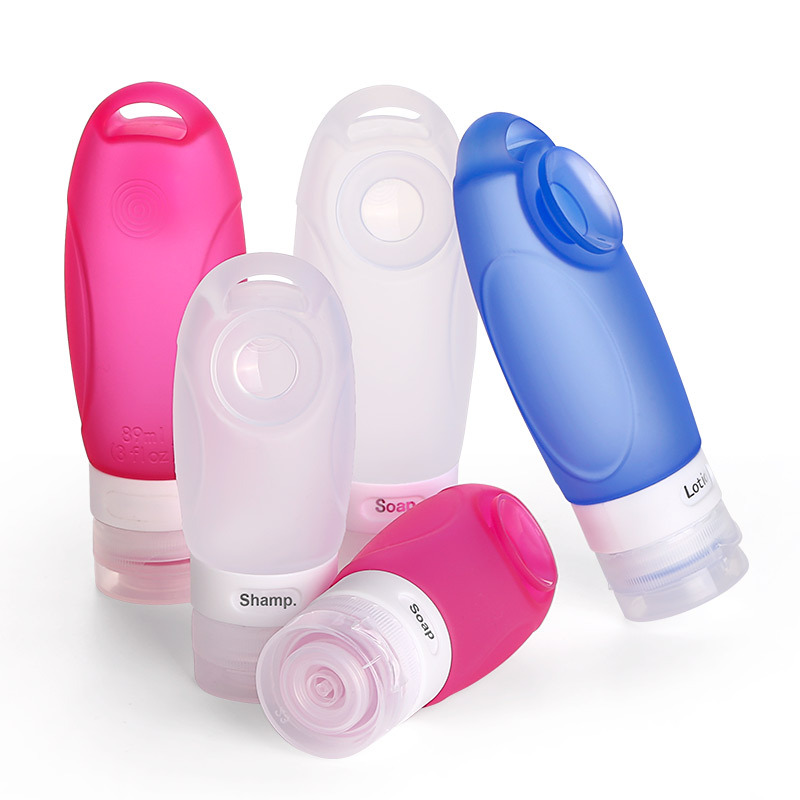 Creative outdoor travel silicone portioning bottles with holes and suction cups are only for foreign trade and export Specification image