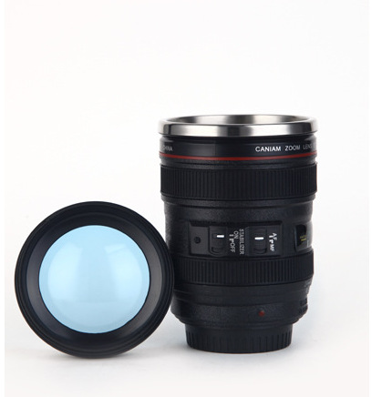 工厂直销24-105单反相机镜头杯 佳能六代不锈钢茶杯 镜头马克杯细节图