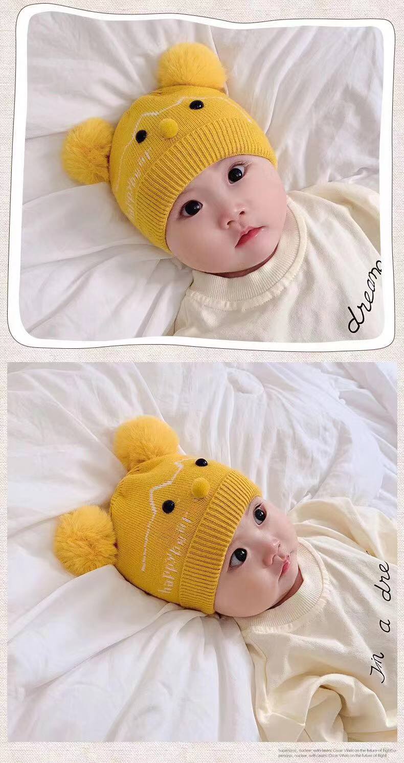 Shaliva Double Ball Cartoon nose and eyes baby cap Application Scenario