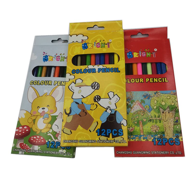 儿童彩色木质铅笔绘画彩铅12色 淘宝赠品批发外贸现货