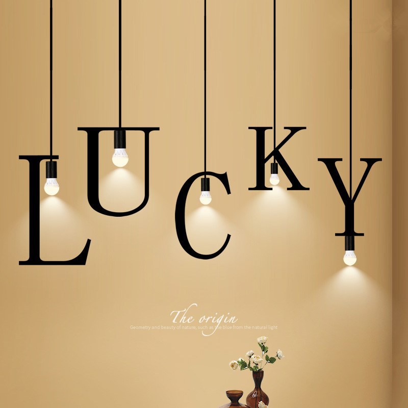 Nordic style lamps and lanterns set personality dining-room sitting room lamp modern industrial wind lamp droplight