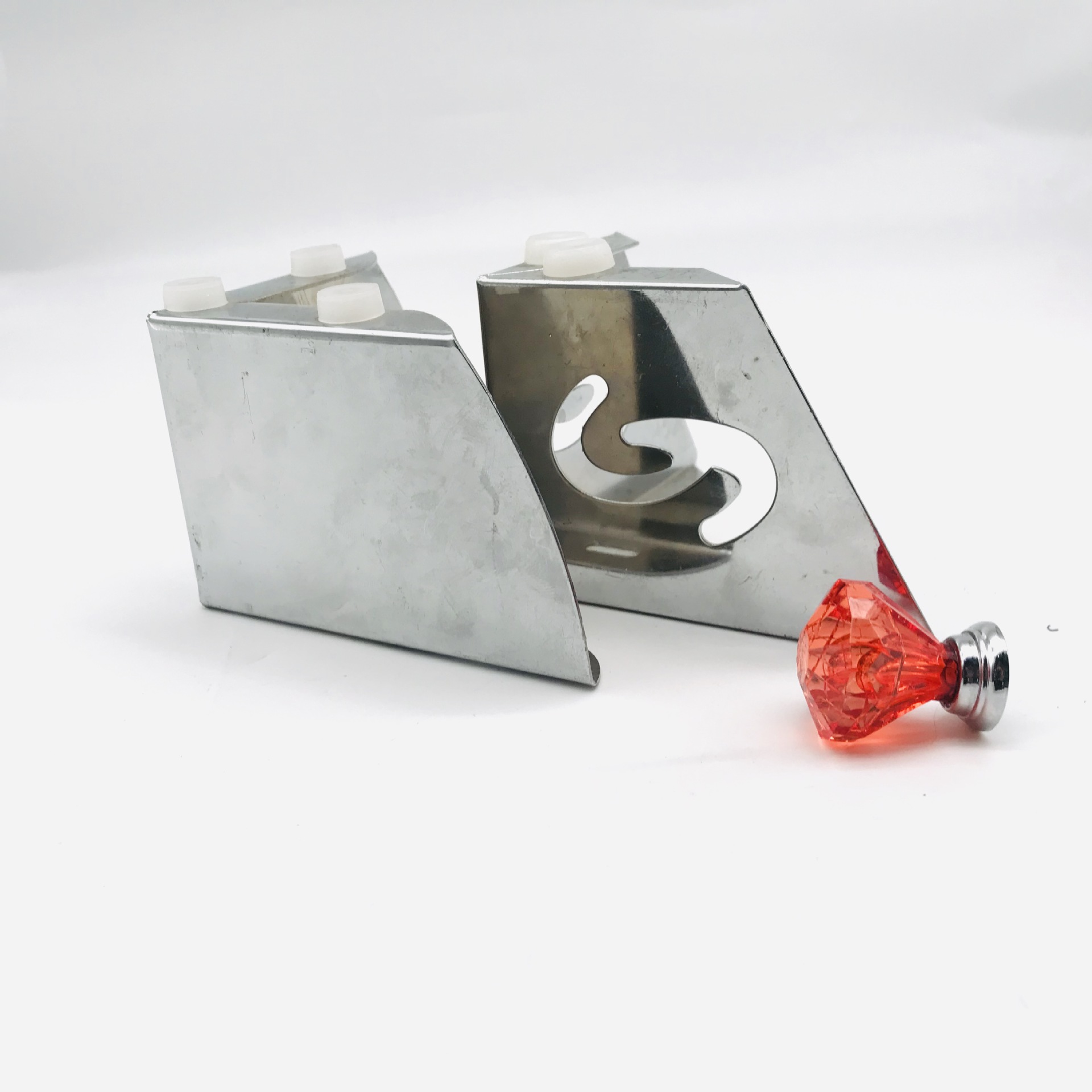 舒赞 锌合金镀铬抛光折叠门八分二合一设计带字母S时尚柜脚家居商用