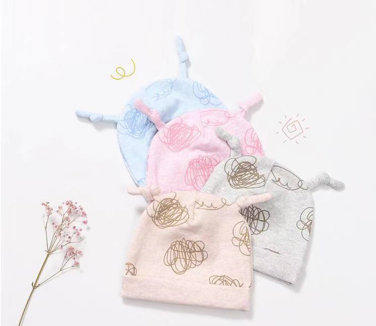 Shelly Baby 100% cotton spring and Autumn style baby cap with small ears