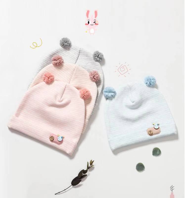 Shirley Baby striped baby hat with small ears thumbnail
