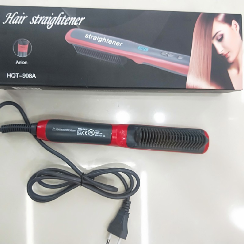 刘海内扣卷发棒直发梳