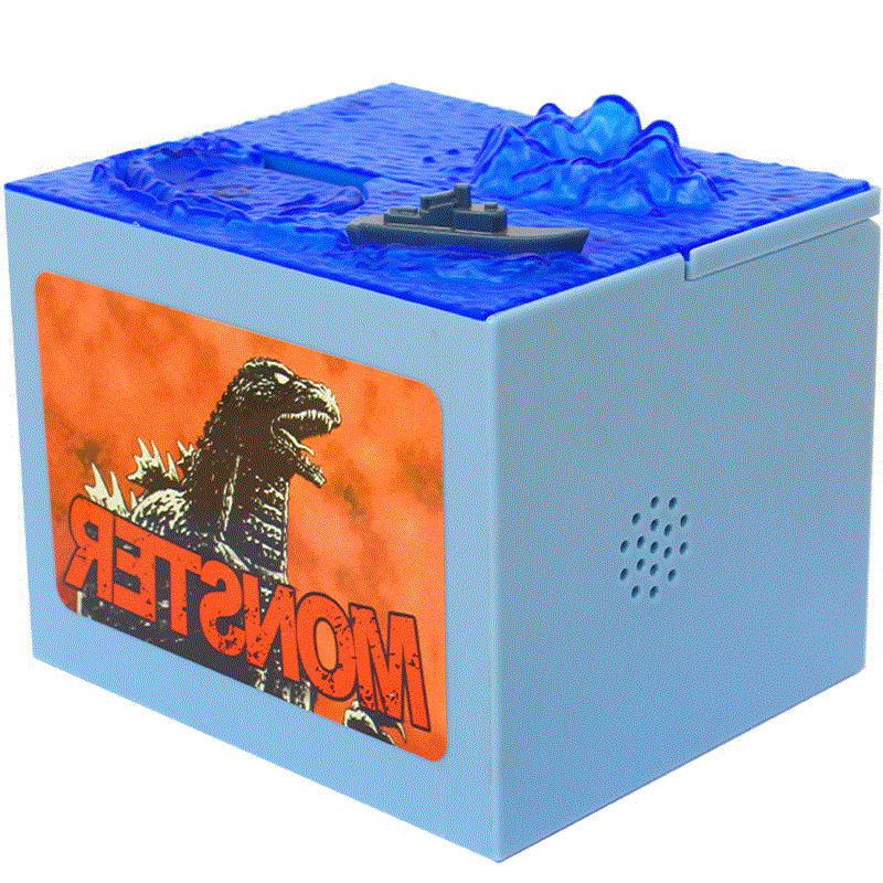 厂家创意哥斯拉偷钱钱罐存钱机电动玩具存钱罐产品图