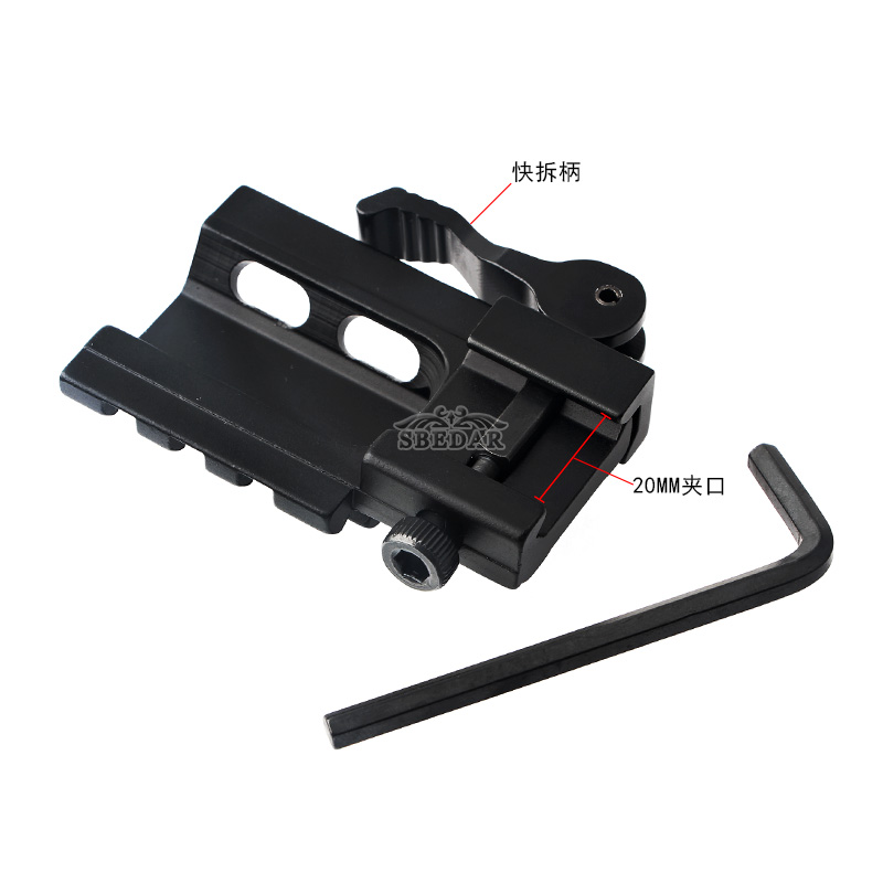 20mm wide quick-release convertible three-sided rail sight multi-sided convertible track Application Scenario