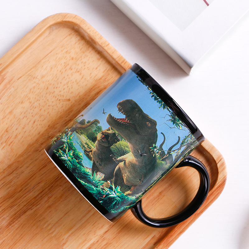 Creative ceramic mugs, dinosaur animation ceramic milk coffee cups, custom LOGO gift cups, factory direct sales Application Scenario