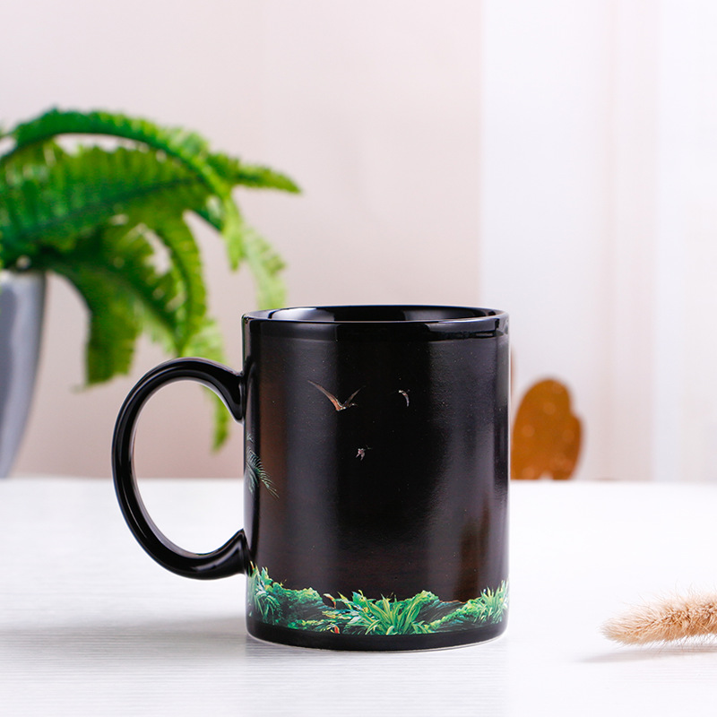 创意陶瓷马克杯恐龙动漫陶瓷牛奶咖啡杯定制LOGO礼品杯厂家直销